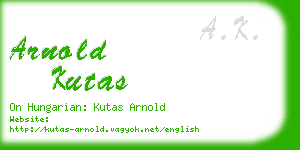 arnold kutas business card